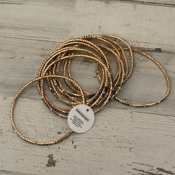 Gold Multicolor Bracelet Stack. - Picture 4 of 4